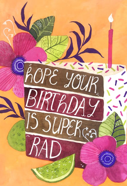 Super Rad - Birthday Card