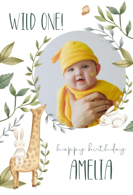 Sweet Animal - Happy Birthday Card