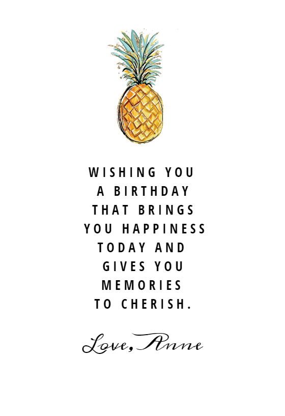Sweet Pineapple Birthday Card (Free) Greetings Island