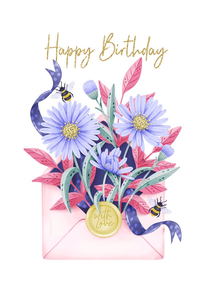 Sweet sentiments - happy birthday card