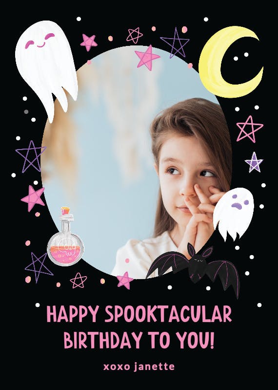 Sweet spooky - happy birthday card