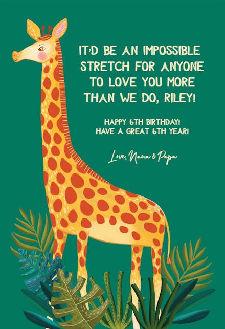 Tall Order - Birthday Card