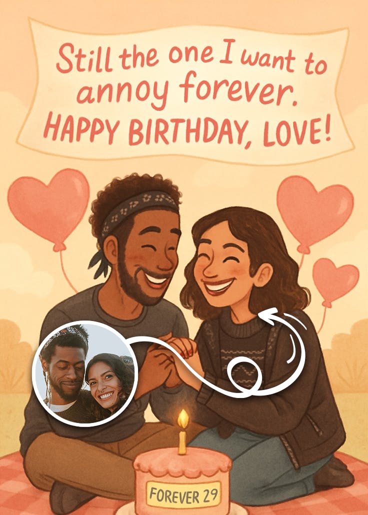 The one i want - happy birthday card