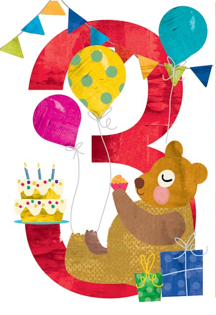 Third Triply Tremendous - Birthday Card