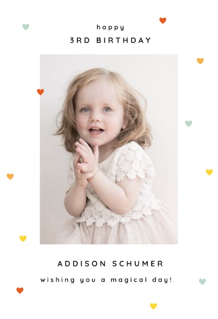 Tiny hearts - Birthday Card