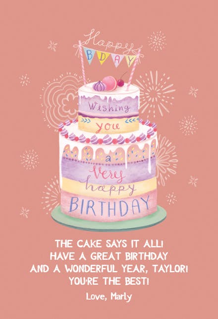 Towering Wishes - Tarjeta De Cumpleaños