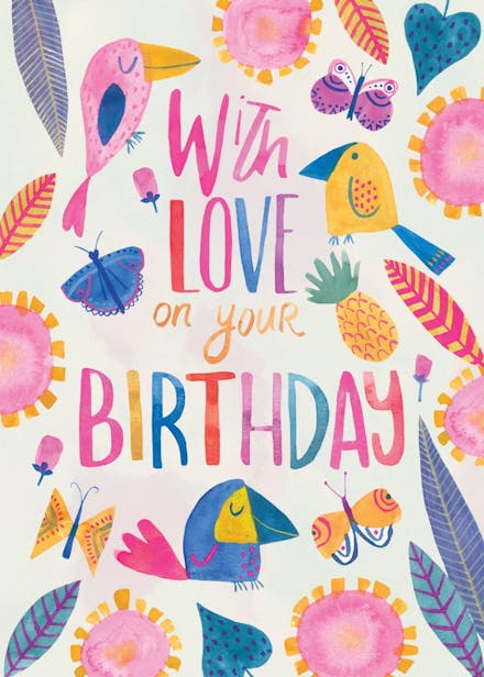 Tropical take - birthday card