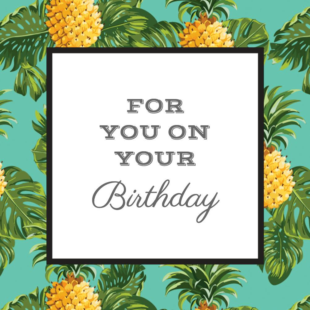 Tropical trend - happy birthday card