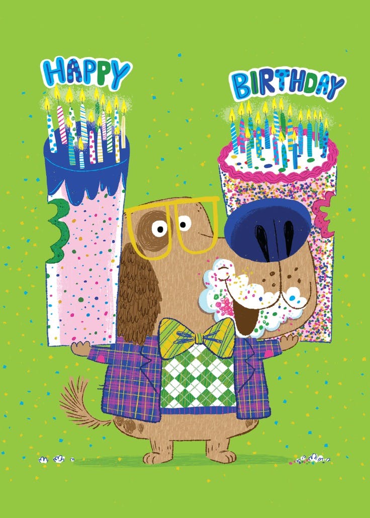 Two cake for your birthday - happy birthday card