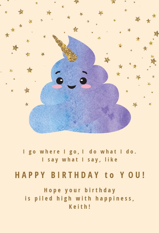 Unicorn 2 -  tarjeta de cumpleaños