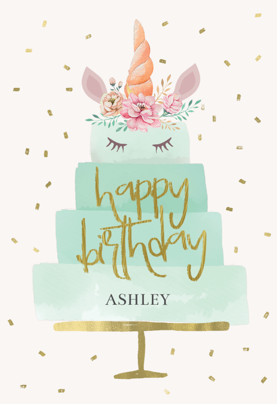 Unicorn Cake - Birthday Card | Greetings Island