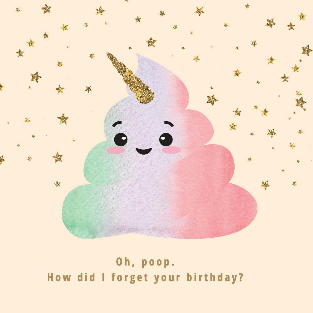 Unicorn timing -  tarjeta de cumpleaños