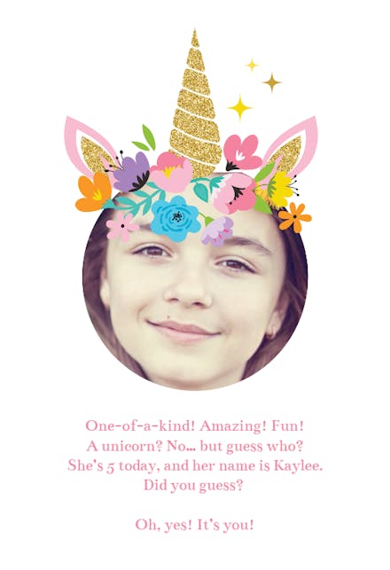 Unicorn - Tarjeta De Cumpleaños