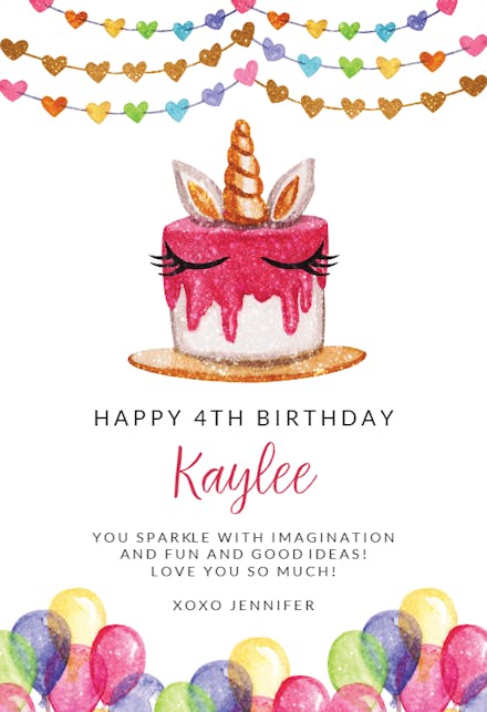 Uniquely Unicorn - Birthday Card