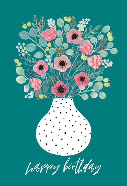 Vase - Tarjeta De Cumpleaños
