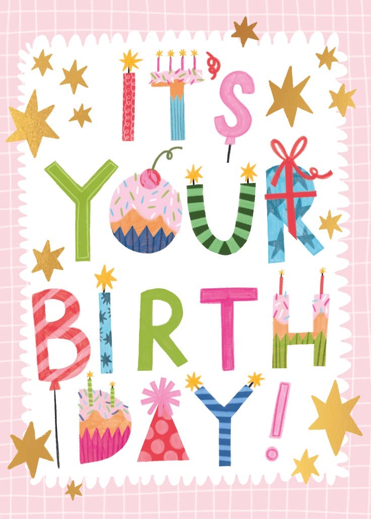 Vibrant greetings - happy birthday card