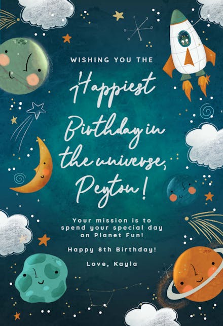 Welcome to the Universe - Birthday Card