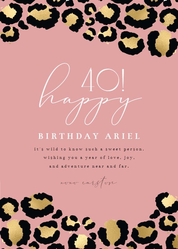 Wildy sweet - happy birthday card