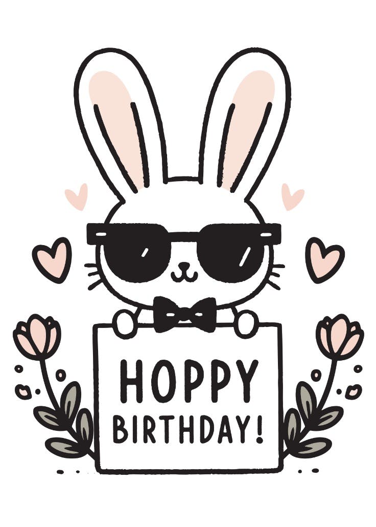 Bunny Wish Birthday Card Bunny Wish Birthday Card