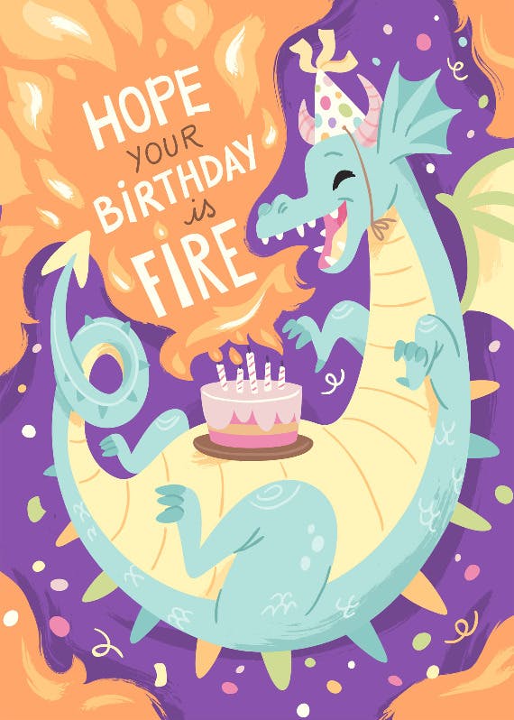 Your birthday is fire - tarjeta de cumpleaños
