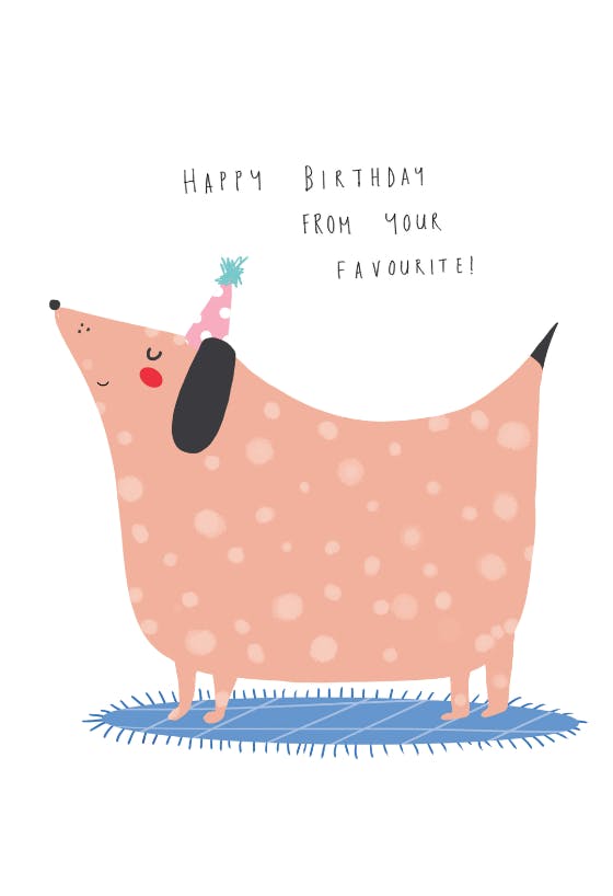 Your favorite cutie - happy birthday card