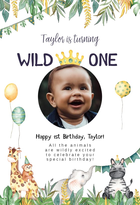 Zootime nursery - birthday card