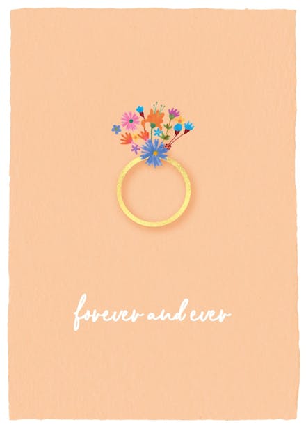 Forever and ever - engagement congratulations card