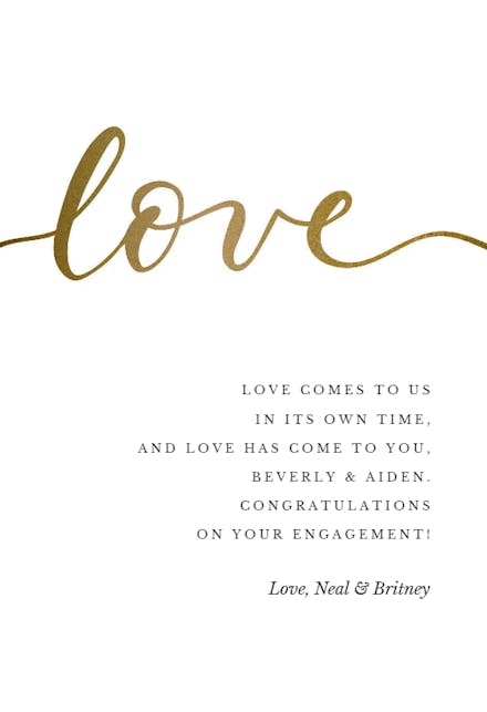 Love Line - Tarjeta De Compromiso