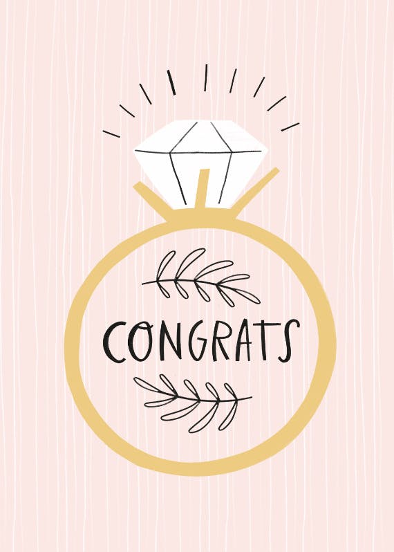 Nice ring to it - engagement congratulations card