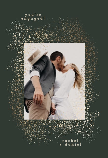 Snowy Blast - Engagement Congratulations Card
