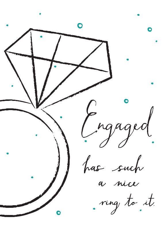 Such a nice ring - engagement congratulations card