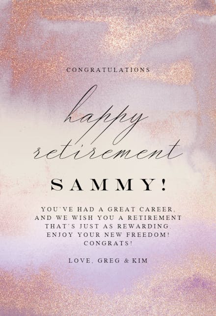 Variegated wash - engagement congratulations card