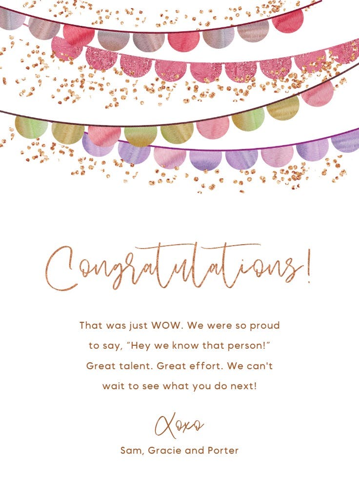 ¡felicidades! - congratulations card