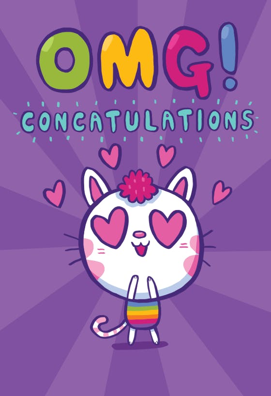 Colorful congrats -  tarjeta de felicitación
