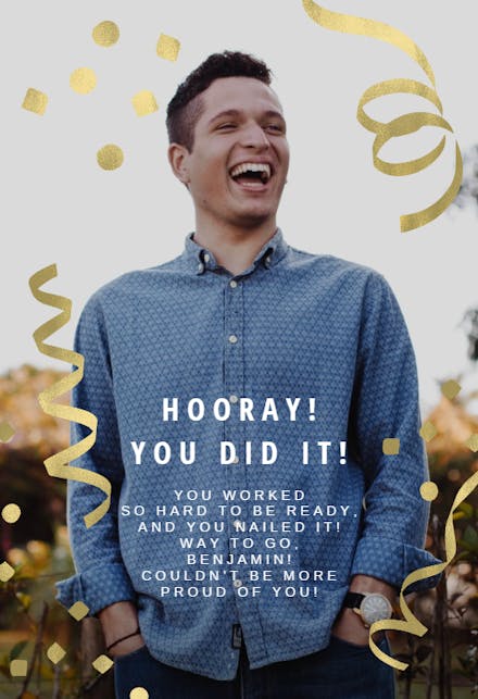 Confetti Cameo - Congratulations Card