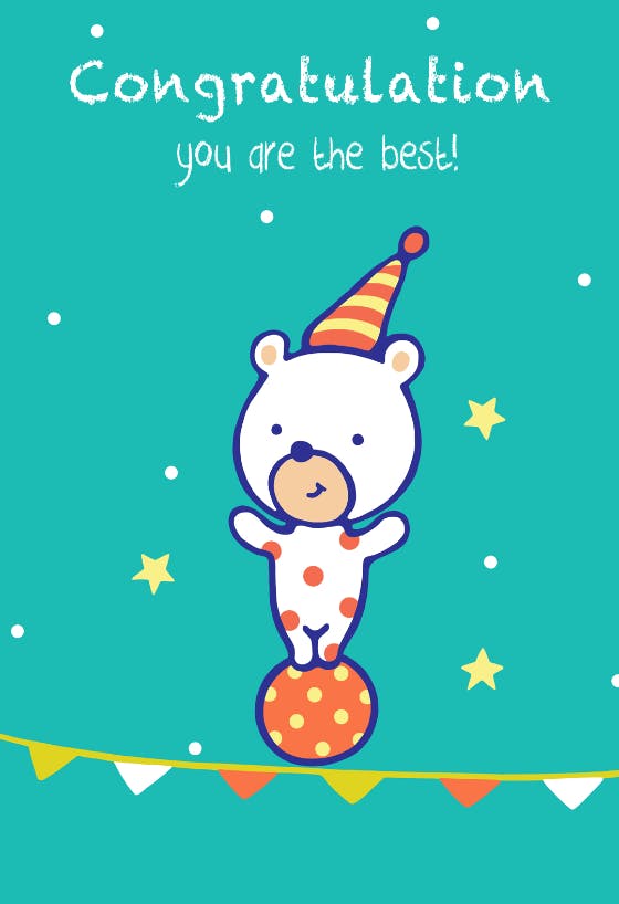Congratulations bear -  free congratulations card