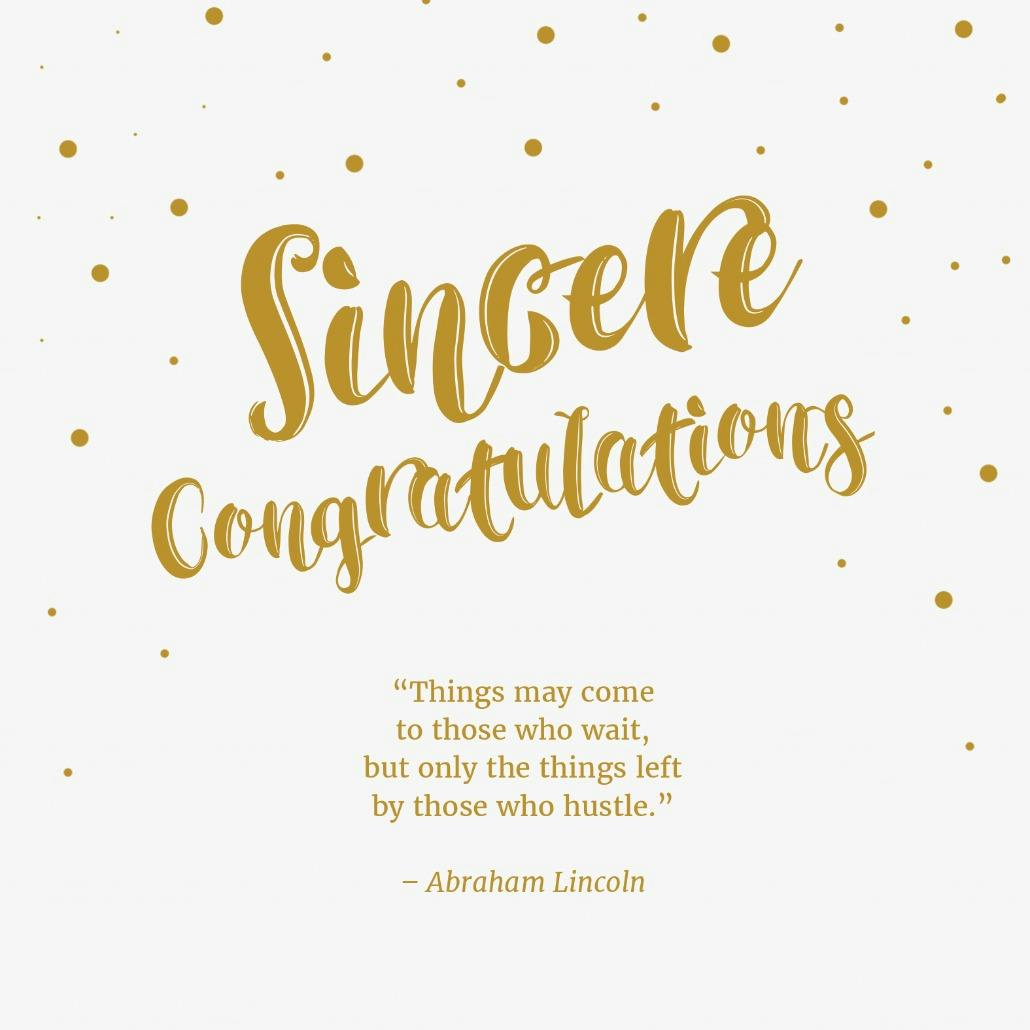 Earned reward - congratulations card