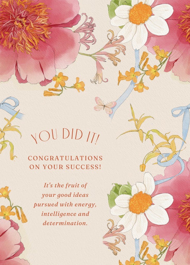 Eternal peonies - thinking of you card