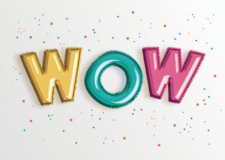 Fab balloons - wedding congratulations card