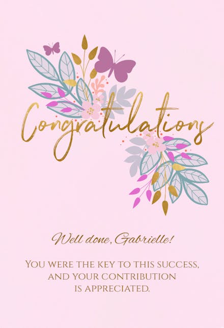 Free Floating - Congratulations Card | Greetings Island