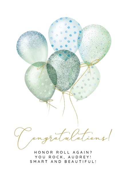 Floating - Congratulations Card