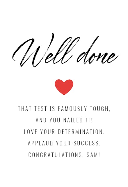 High Marks - Good Luck With Exam Card