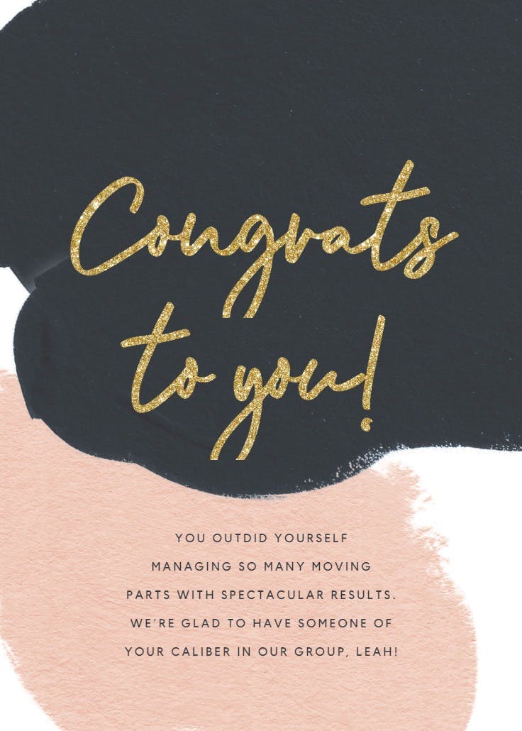 Modern motif - congratulations card