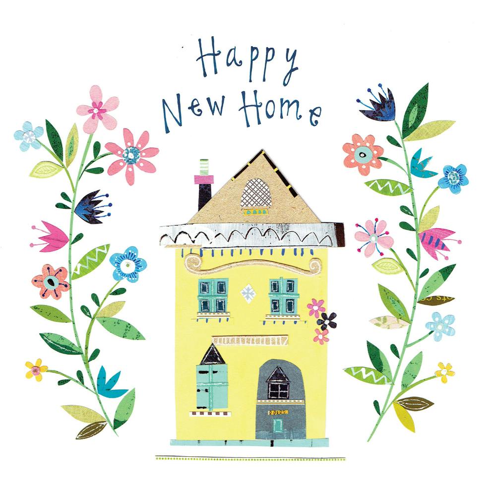 Happy new home - New Home Card  Greetings Island Within Moving House Cards Template Free