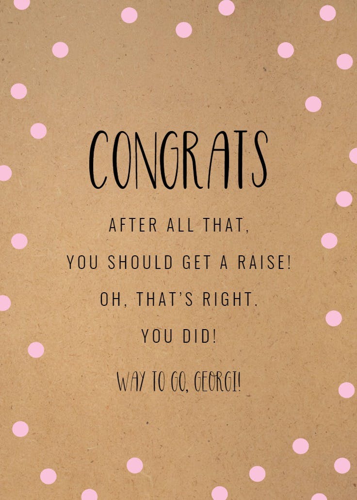 Nicely krafted - congratulations card