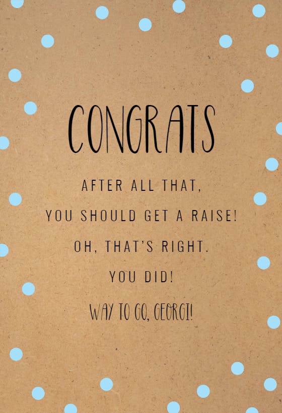 Nicely krafted - congratulations card