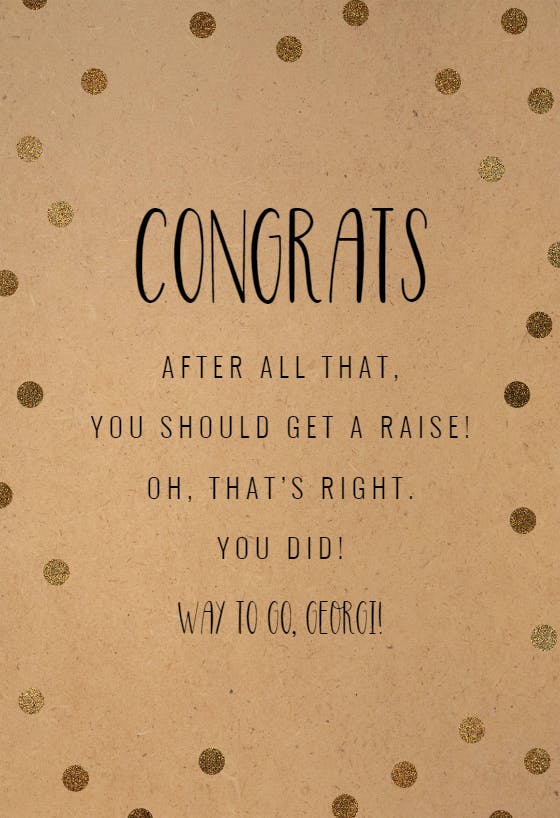 Nicely krafted -  free congratulations card