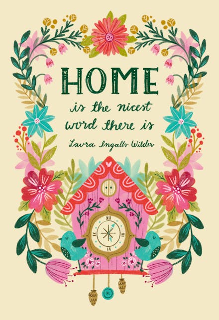 Nicest word - New Home Card