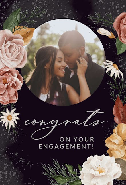 Nocturnal Flowers - Congratulations Card