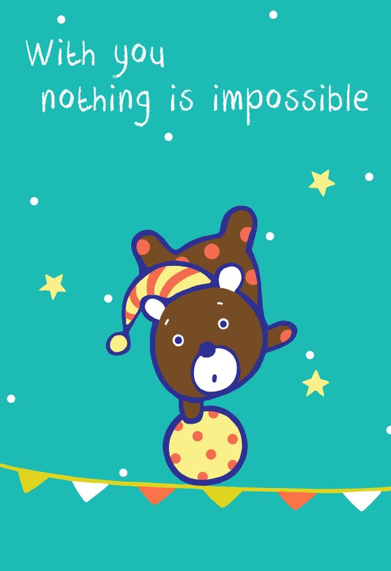 Nothing is impossible -  free congratulations card